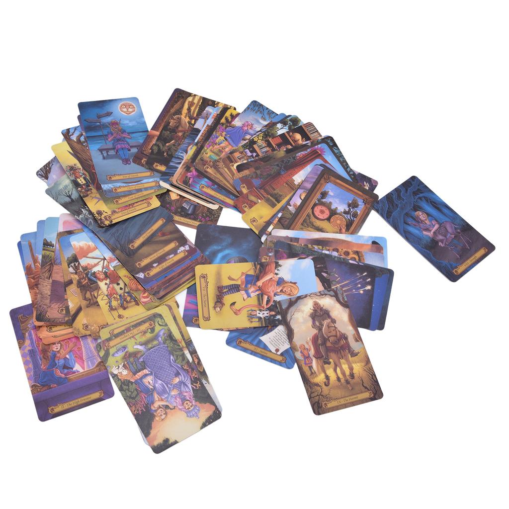 78 cartes de tarot du pays des merveilles, outil de divination, papier couché, jeu de société anglais pour débutants