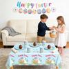 52 Szt. Dekoracje na Imprezę Wielkanocną, Dekoracja HAPPY EASTER Zestaw Dekoracji na Imprezę Wielkanocną Baner Jajko Królik Toppery na Tort Akcesoria na Imprezę Wielkanocną