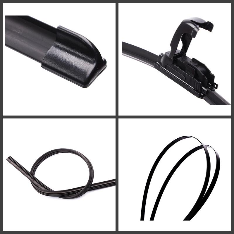Car Windshield Wiper Blades U-type Universal Soft Rubber Frameless Bracketless Car Wipers 14" 16" 17" 18" 19" 20" 21" 22" 24"26"