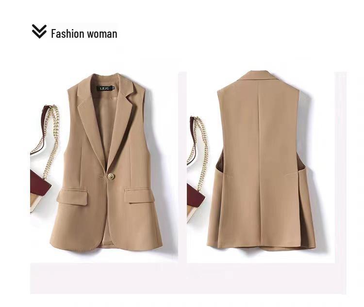 Women's One-Button Petite Suit Vest - Cross-border Spring/Autumn New Style