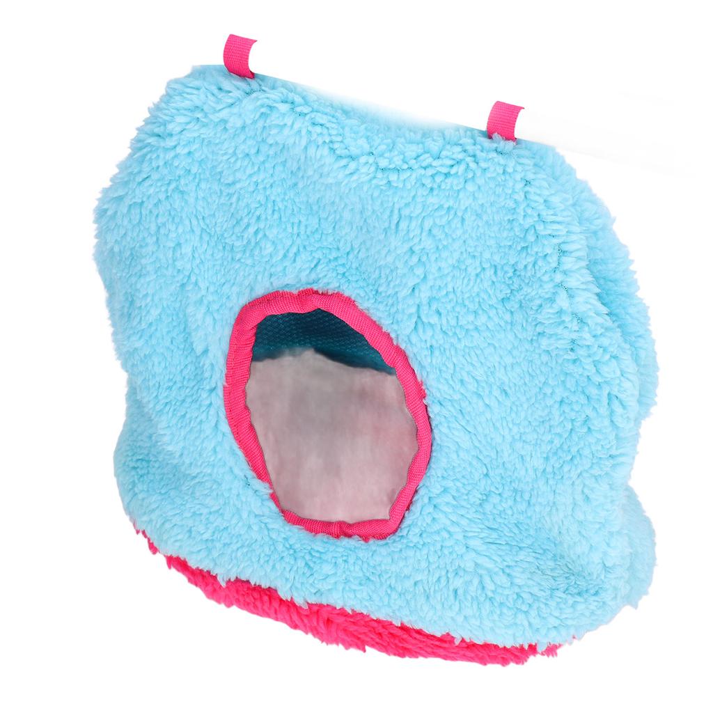 Bird Hanging Nest Plush Winter Parrot Hammock Warm Nest House for Pet Bird Parrots ParakeetBlue