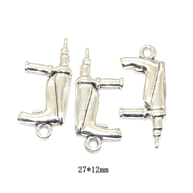 Set of 17 DIY Jewelry-Making Tools: Screwdriver, Wrench, Axe, Saw, and Pendant Accessories