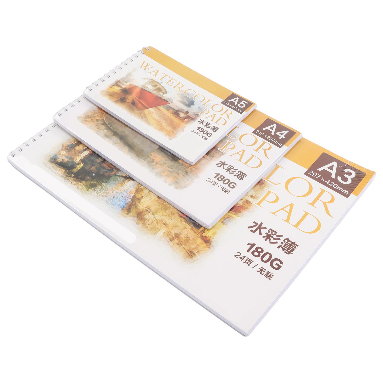 

3 шт. блокноты для акварели 24 страницы 180 г бескислотная бумага A3 A4 A5 профессиональная книга для акварели