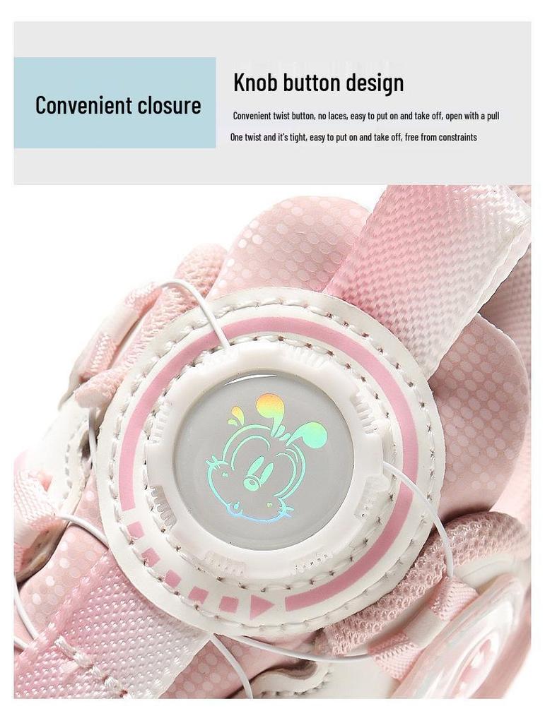 Bobdog Waterproof Fleece-Lined Leather Sneakers for Girls - 2025 Autumn/Winter