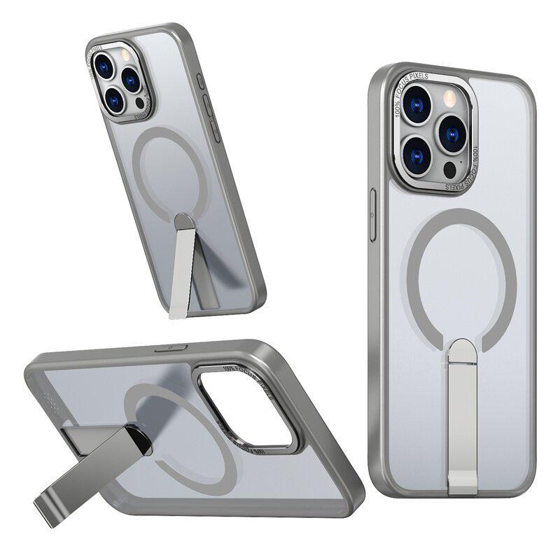 Foldable Stand Compatible with iPhone Models 13 To 17 Pro Max - Thin, Lightweight, Heat Dissipation, Magnetic, Full Coverage Case.