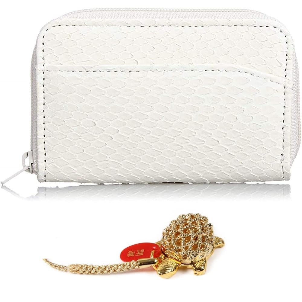 

White Snake Coin Purse Wallet Genuine Snakeskin Snake Pattern Wallet Money Luck Increase Wallet Made in Japan [SakuraZen] Men s Women s (Zenikame