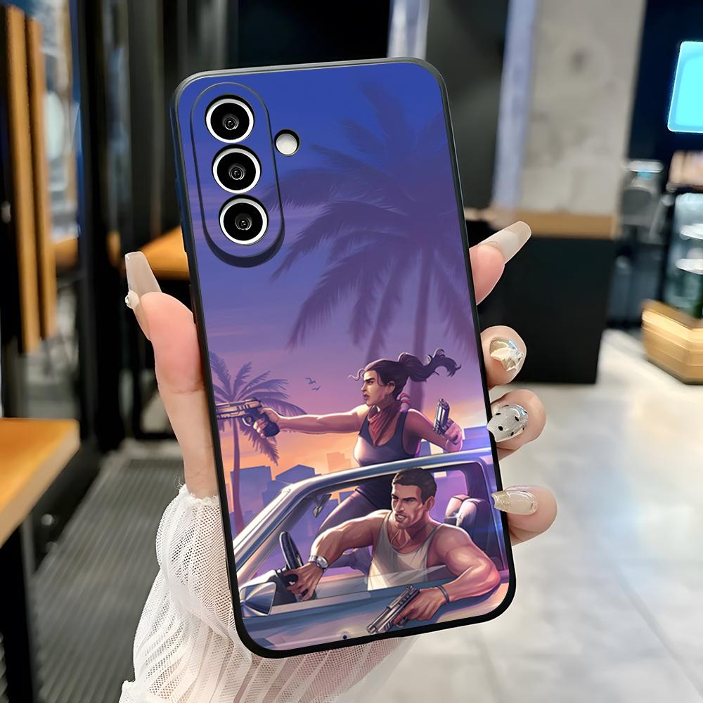 Husă de telefon Grand Theft Auto GTA V Pentru Samsung A25 A13 A33 5G A54 A36 A35 A56 A52 A14 Antișoc Capac Moale