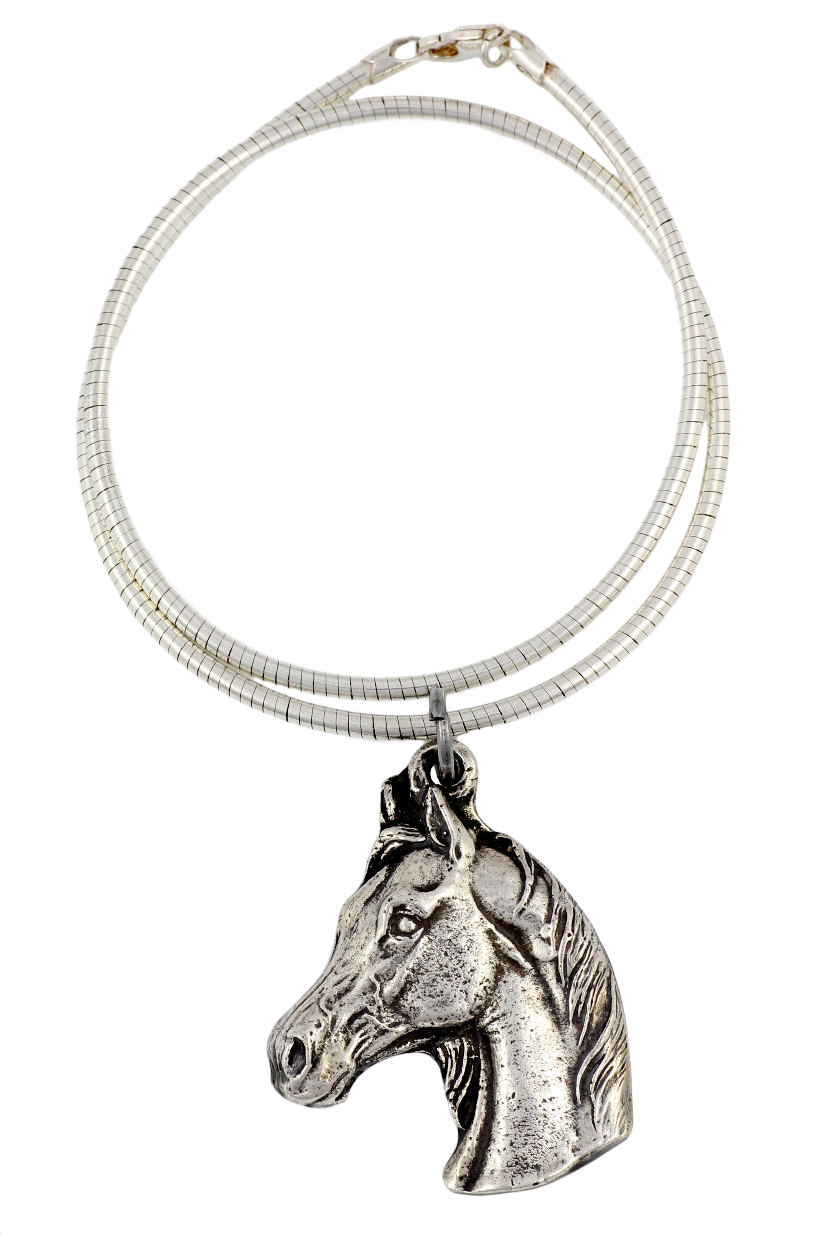 

Australian Stock Horse - necklace with a horse, unique jewellery for a horse fan, unique adder pendant by Art-Dog brand срібний