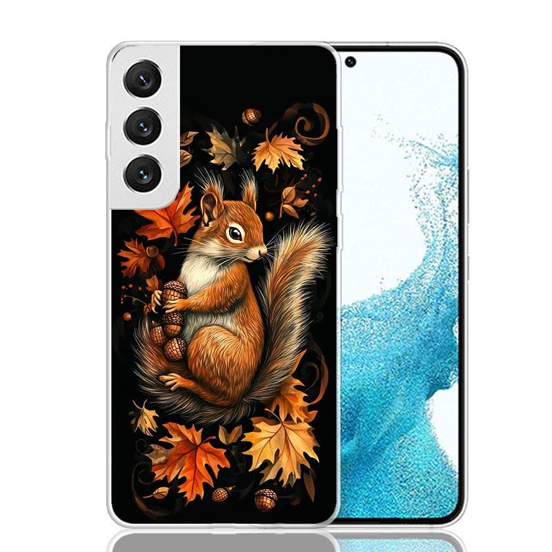 Animal Squirrel Phone Case For Samsung Galaxy S26 Ultra S23 S24 S25 Edge S20 FE S21 S22 Plus Soft Print Shell Cover Fundas Galax