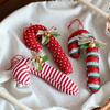 Candy Cane Christmas Ornament Plush Soft Candy Cane Christmas Tree Stuffed Decoration for Holiday Party Decor