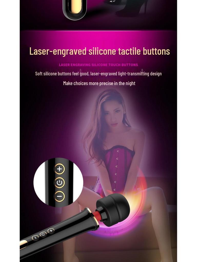 Wiederaufladbarer Großer AV-Vibrator für Frauen - Super Starker Mehrfrequenz-Masturbator.