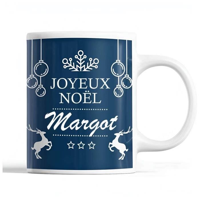 Mug - Noël Margot Bleu - Ceramic - Printed Front/Back - 325 Ml