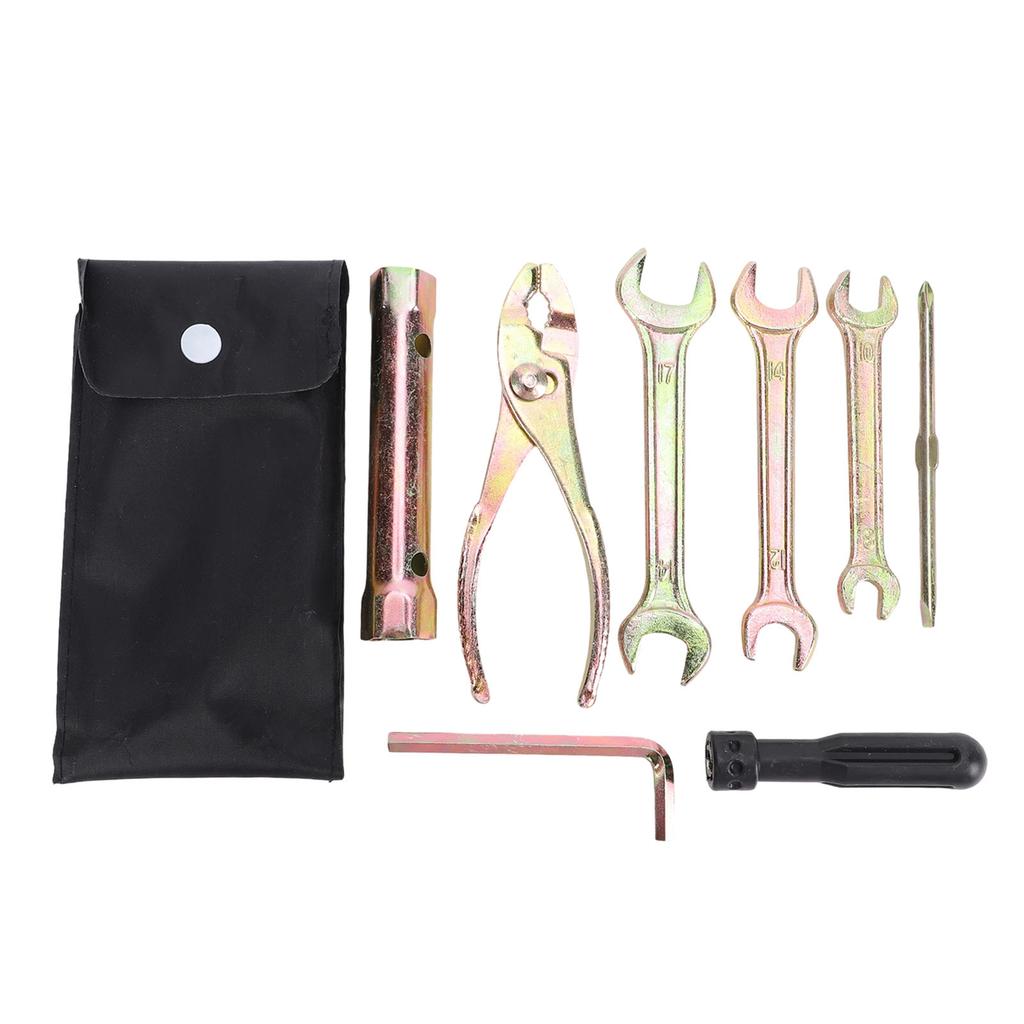 Motorcycle Tool Kit Multifunctional Portable Motorcycle Plug Spanner Wrench Socket Plier Tool Kit