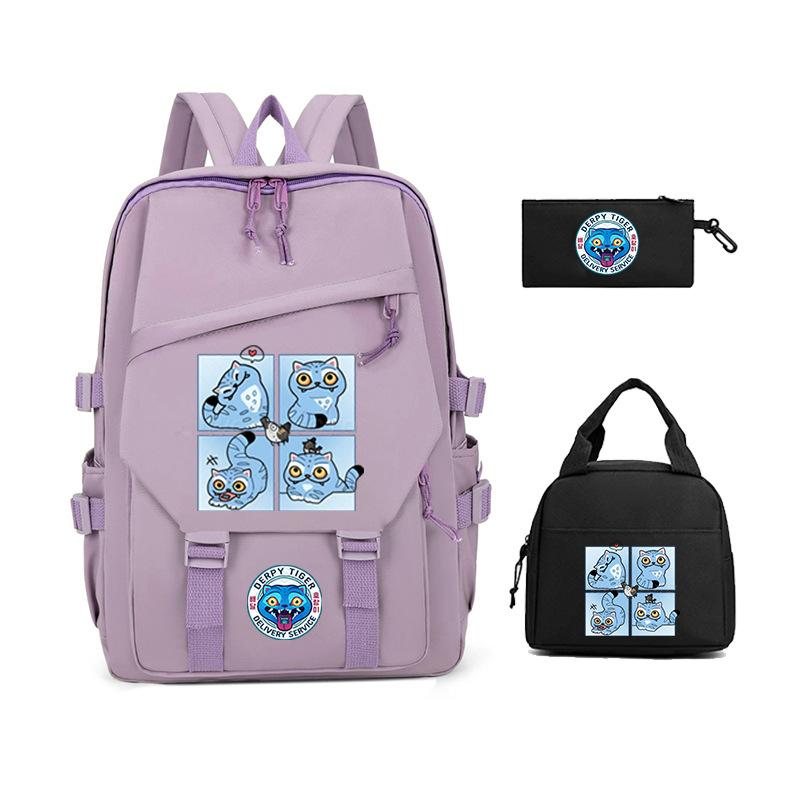 Demon Hunter Girl Group has the same peripheral cartoon printing children's backpack lightweight primary and secondary school schoolbag