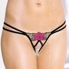 BEGNINA Open Thong - Black and Pink - Softline - Thongs and Panties