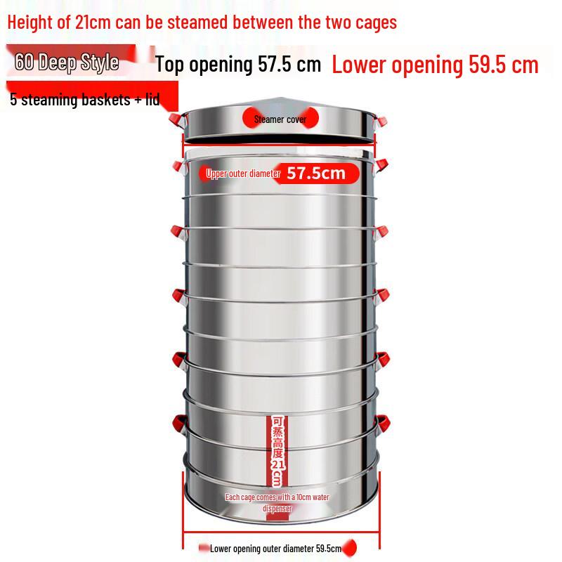 Stainless Steel Multi-tier Steamer Pot