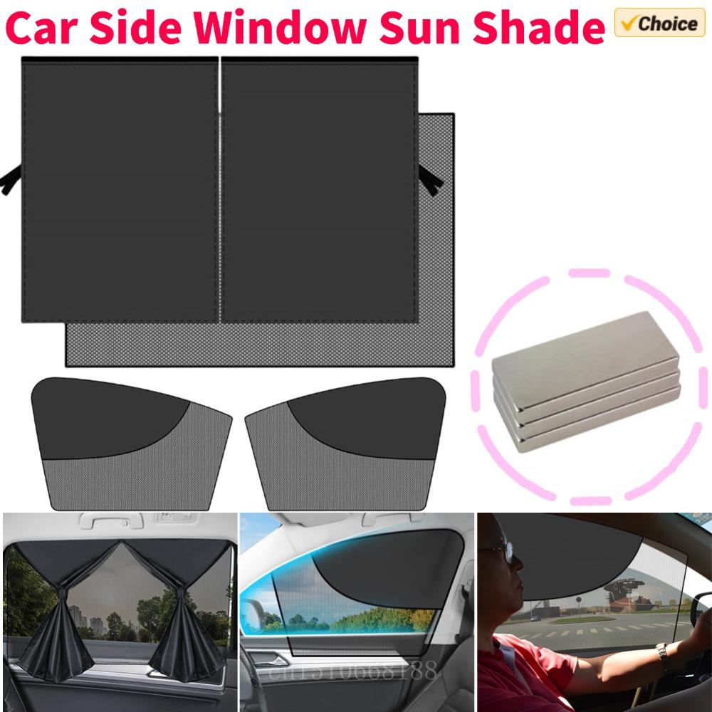 Magnetic Car Sunshade Curtains Car Window Side Windows Sunshade Net Magnetic Suction Curtain Cover Mesh Car UV Protect