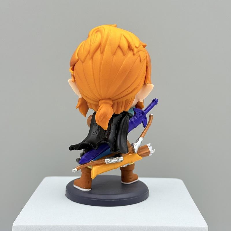 Anime The Legend OfZelda Mini Figures Link Cute Sitting Pose Statue Desktop Decoration Car Ornament Model Toys Surprise Gifts
