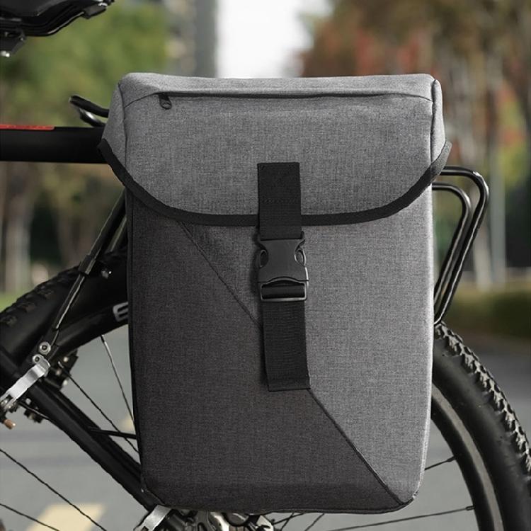 Weatherproofed Cycling Panniers Bag With Carbon Texture Multiple Pocket Organization for Outdoor Exploration