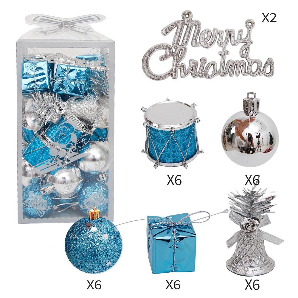 26/32PCS Multicolor Hanging Pendants Mixed Pattern Xmas Tree Decoration  Festival Ornament