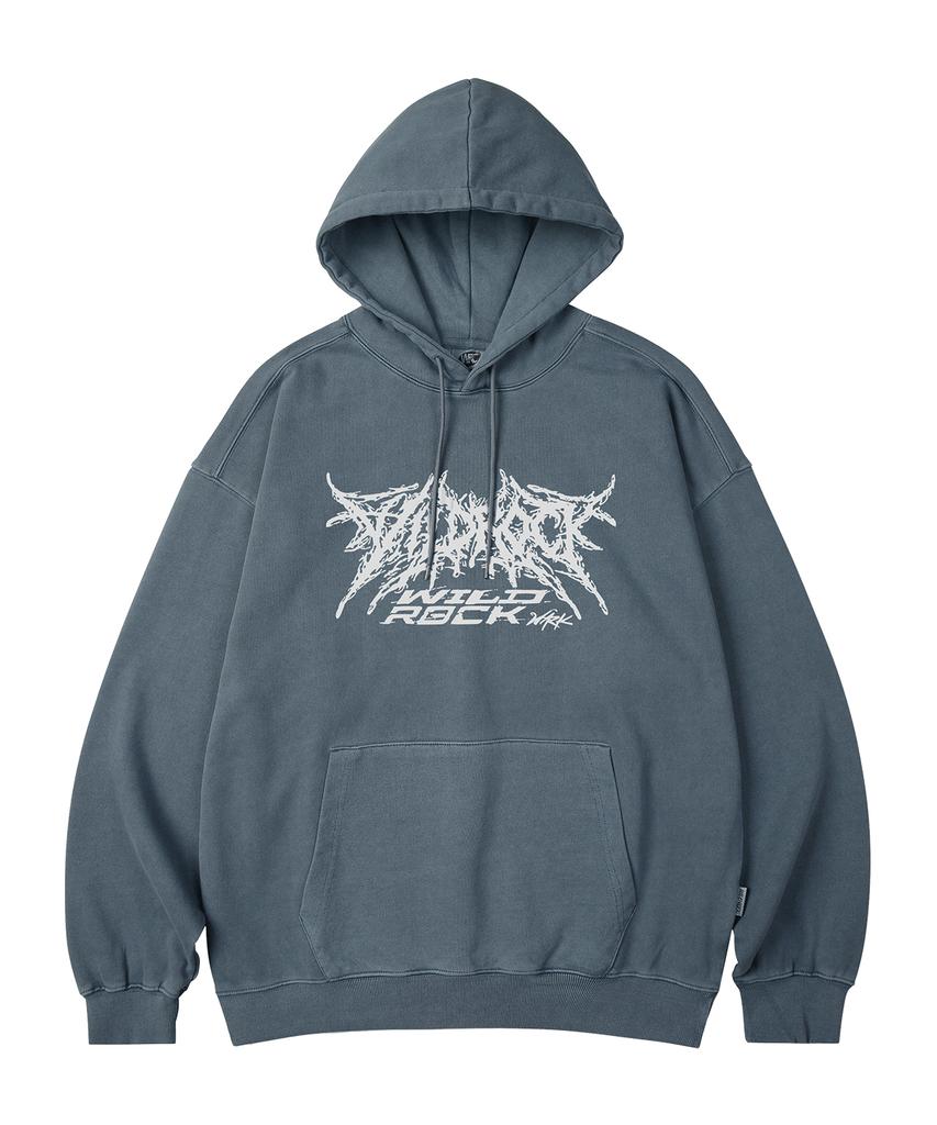 WILDROCK Wild Raw Logo Pigment Oversized Hoodie_5 Col