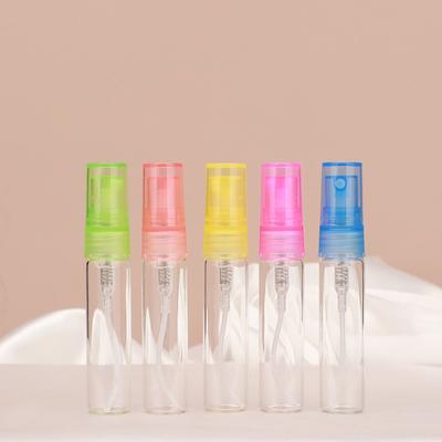10/50pcs 5ML 10ML Random Color Portable Glass Perfume Bottle Empty Refillable Bottle Cosmetics Bottle Sample Thin Glass Vials