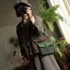 Johnature Vintage Women Coats V-Neck Sleeveless Print Floral Button Patchwork Pockets Autumn Coats
