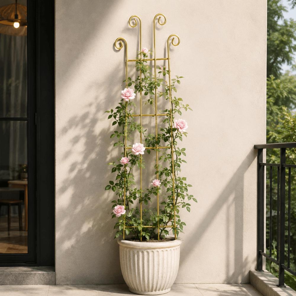 Decorative Garden Plant Trellis Iron Metal Plant Trellis Frame Plant Support Rack Garden Trellis