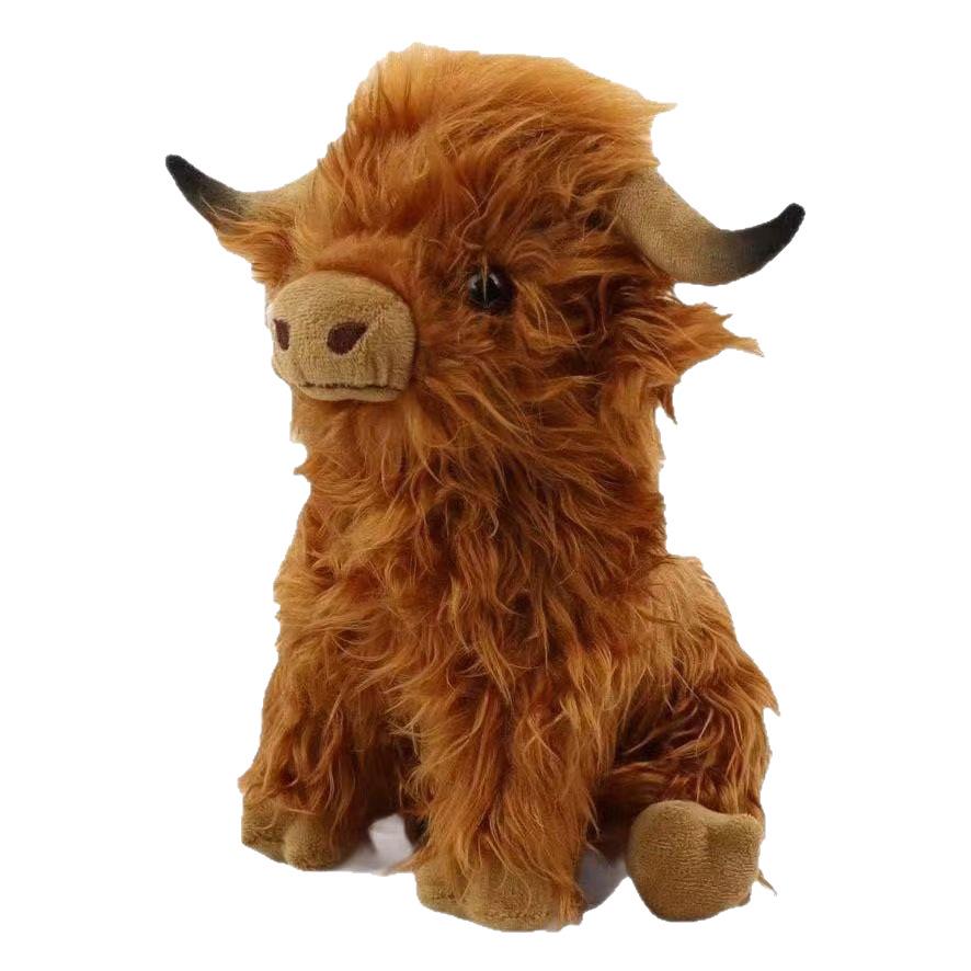 Highland Cow Plush Toy - Scottish Highland Cattle Simulation Doll