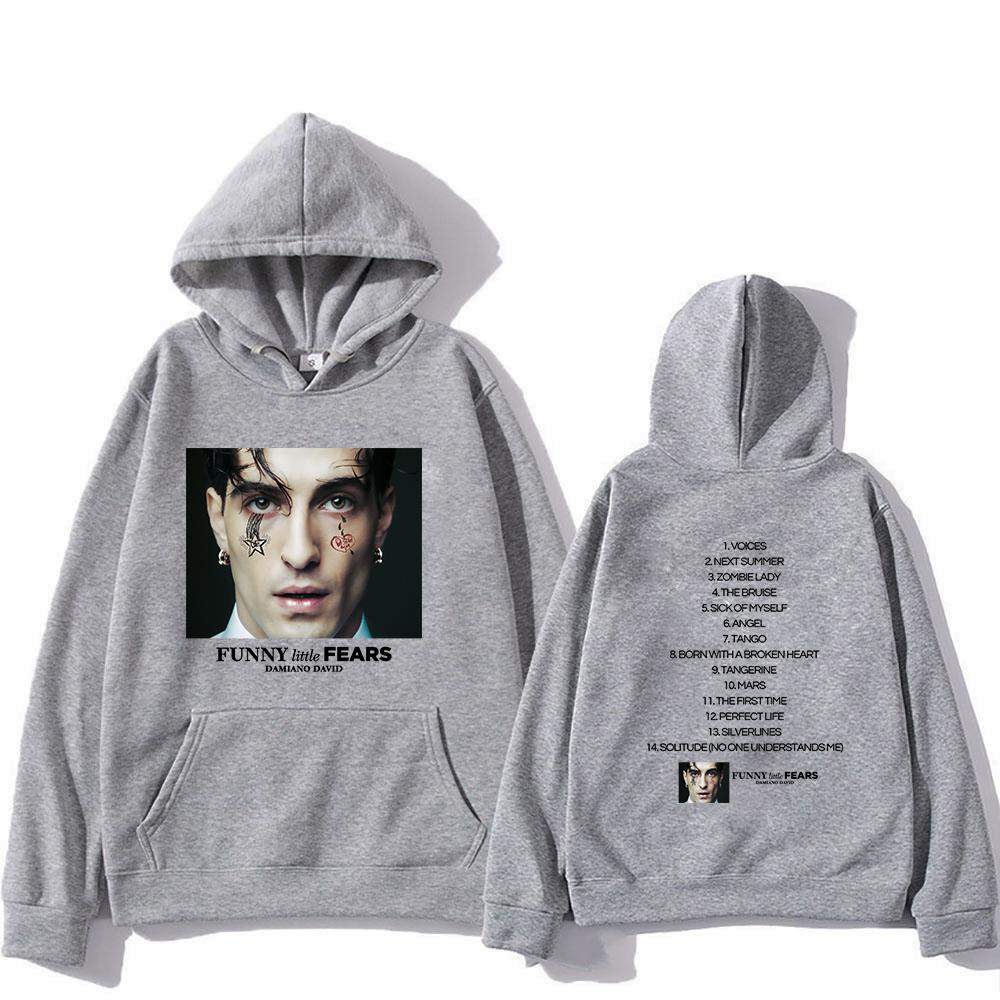 Damiano David Lustiger Little Fears Hoodie Il Ballo Della Vita Tattoo Herren/Damen Hoodies Harajuku Ästhetik Winterkleidung Sweatshirt