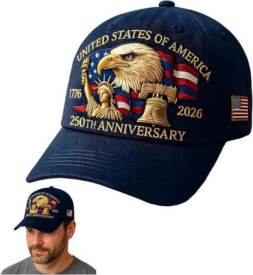 Adler USA 250. Jahrestag Hut Verstellbar Bedruckte Baseballkappe Outdoor Freizeit Hüte Geschenke