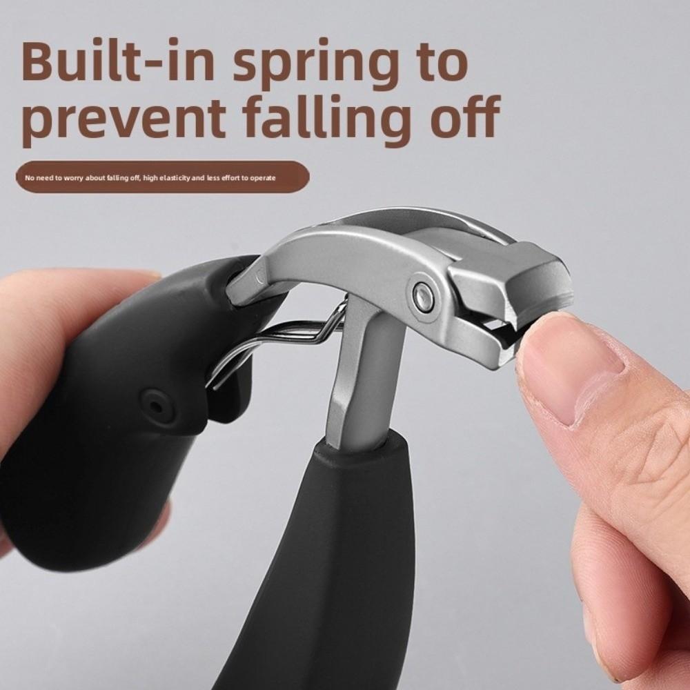 Stainless Steel Curved Cuticle Trimmer Angled Head Toenail Clippers  For Thick Nail Clippers