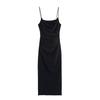Kaslead New Women clothes Western Style Pleat Decoration Sleeveless Midi Dress 1165016 300