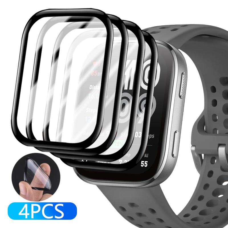 1-5Pcs Flexible Protective Film for Amazfit Bip 6 5 Screen Protector Anti-scratch 3D Curved PMMA Films for Amazfit Bip6 Bip5
