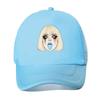 Blonde Pop Art Tongue Out Portrait Mesh Baseball Cap For Womens Unisex FeUnisex Beach Dad Hat Hip Hop