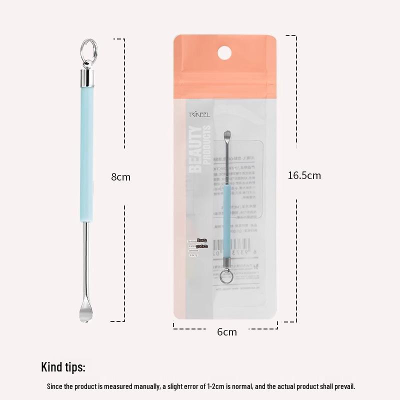 Stainless Steel Portable Ear Pick Keychain - Smooth and Safe Ear Cleaning Tool
