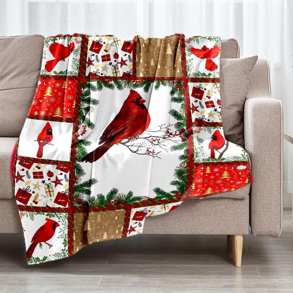 Christmas Theme Printed Blanket - Perfect for Couch, Bed, Travel & Outdoor Use | Machine Washable, Cozy & Durable.