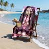 Tanjirou Nezuko Fashion Beach Towel: Ideal for Summer Adventures Soft, absorbent and quick drying suitable for swimming and bathing