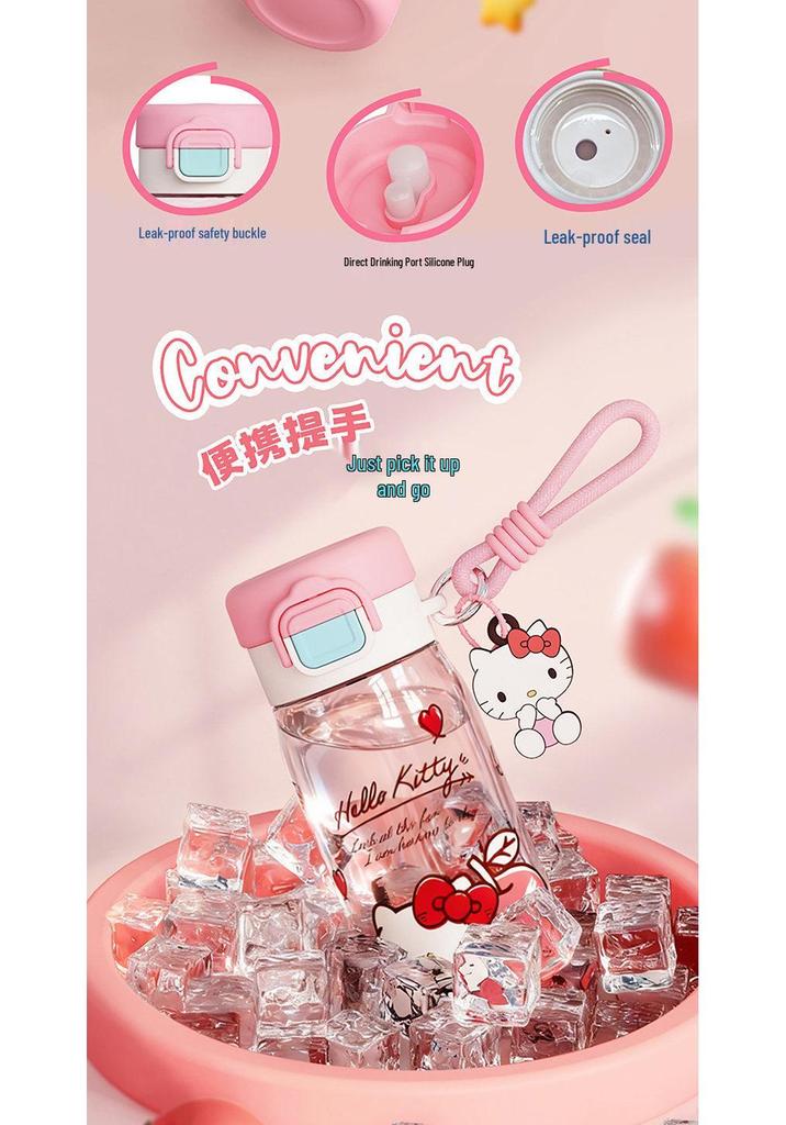 Hello Kitty Summer Water Cup - Stylish & Durable Anti-Fall Design for Students