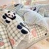 Thickened Milk Fleece Four-Piece Set, Coral Fleece Bed Sheet Quilt Cover, Fleece Three-Piece Set, Bedding.