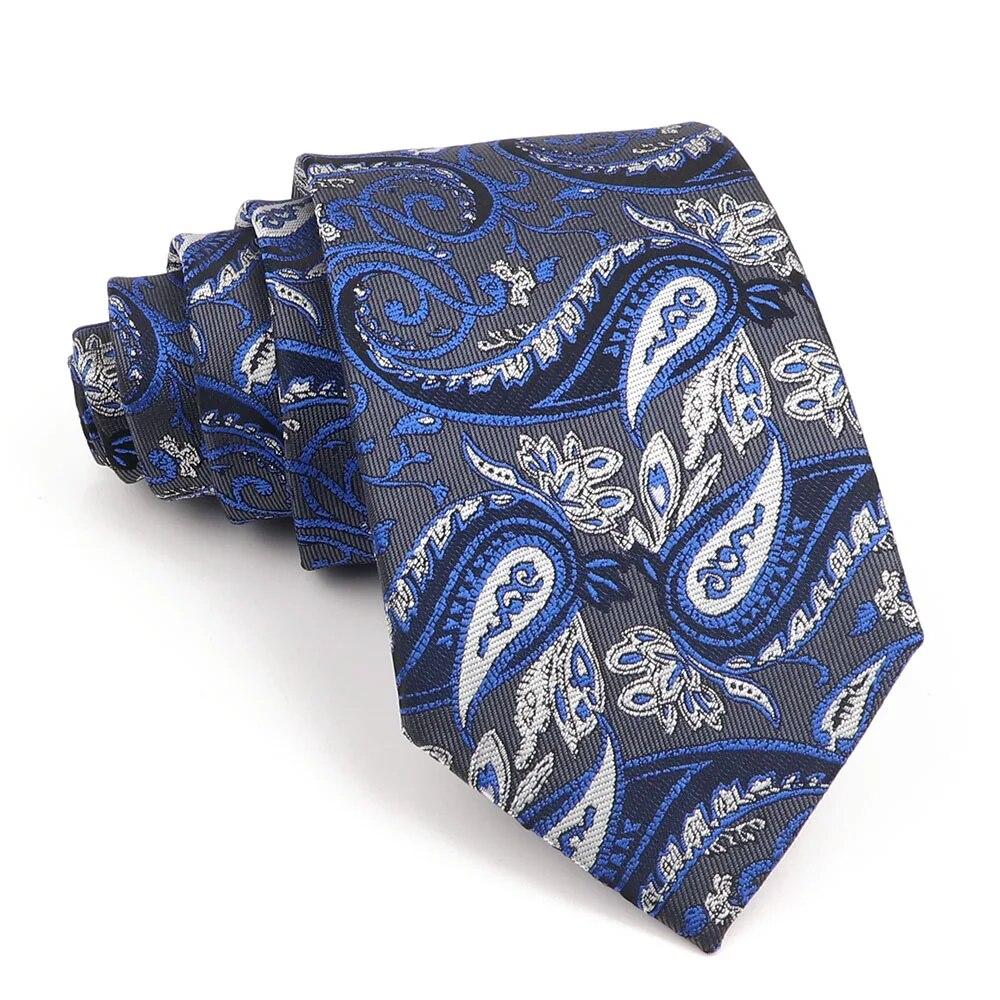 

Чоловіча краватка Розкішні краватки шириною 8 см із квітковим орнаментом Пейслі для весілля, ділової вечірки, краватки, подарунки 1