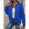 Ladies' Casual Stand Up Collar Zipper Jacket