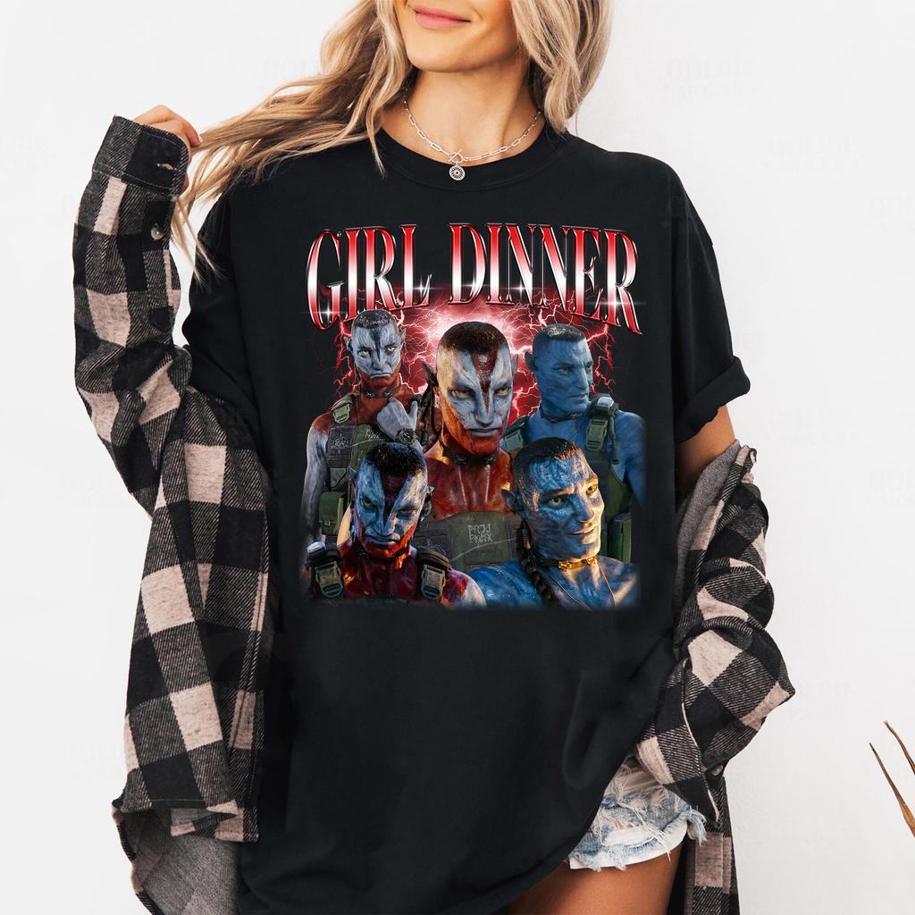 Avatar Fire and Ash Miles Quaritch Girl Dinner Shirt Avatar Tee Movie Summer Unisexs and Womens Tshirt Top