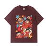 275 GSM Washed T-shirts 100% Cotton One Piece V58 Egghead Chibi Print Unisex Heavy Cotton T Shirt
