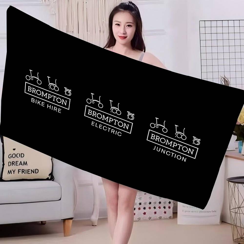 Abstract Art Bicycle Brompton Microfiber Beach Towel Absorbent Quick dry Soft Yoga Swimming Resort Mountain Climbing Towel