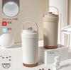 500ml Ceramic Tumbler with Vacuum Keeps Hot or Portable Coffee Water Extendable Lid Included Straw, Insulated, Double-Layered Design, Cold, Cup,