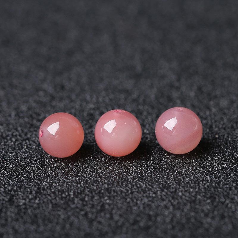 9A Natural Peach Pink Yanyuan Agate Beads for DIY Jewelry and Bracelets
