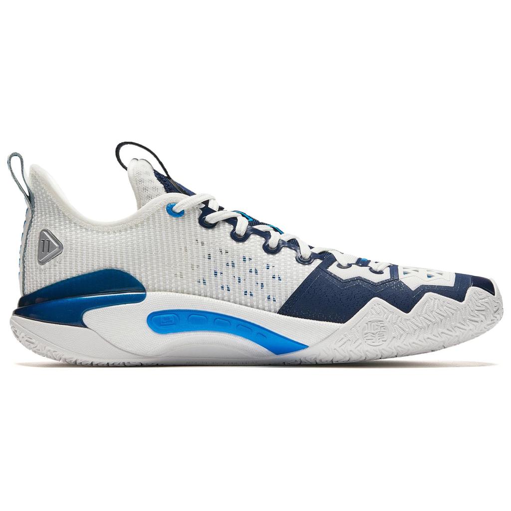 New Anta Frenzy 5 Pro Cushioning, Wear Resistant Low Top Basketball Shoes Men's White Blue 112421111S-5