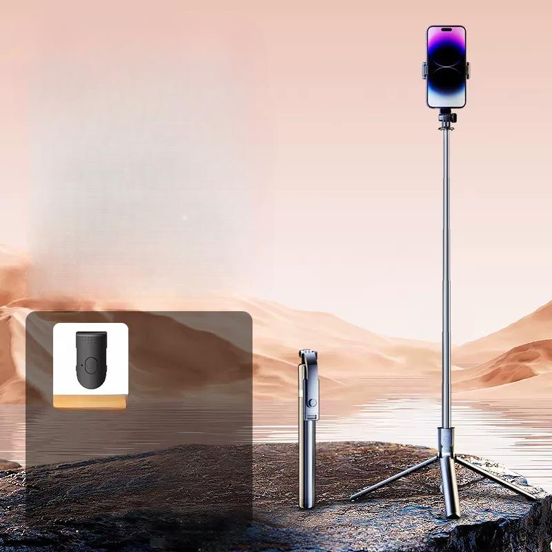 1 pz 2025 Nuovo Selfie Stick Treppiede Universale Artefatto per Riprese Vlog Rotazione a 360 Gradi Supporto per Cellulare da Esterno per Dirette Live