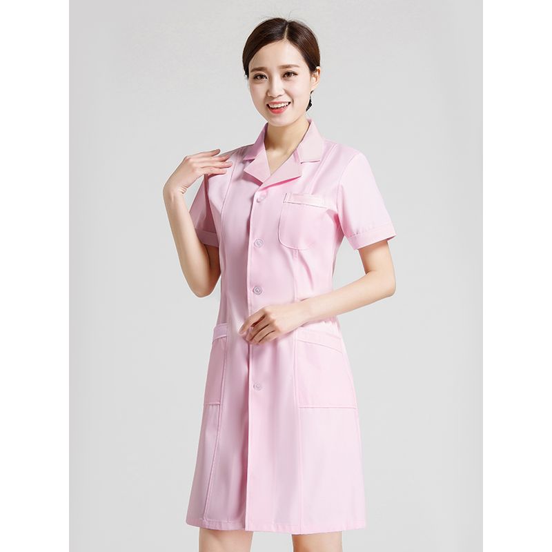 

Халат с длинными рукавами Мужской и женский Врачебный комбинезон Студенческая форма Медицинская форма Медсестры Форма с коротким рукавом Химическая лаборатория Аптека Аптека Рабочая одежда Women s Pink Short-sleeved Slim-fit XXXL